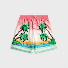 Casablanca Drawstring Shorts - Pink / Multicolour | Kith Pink / Multicolour