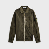 Stone Island Nylon Metal Garment Dyed Shirt - Military Green | Kith Military Green