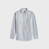Stone Island Striped Oxford Cotton Marina Shirt - Blue Marine | Kith Blue Marine