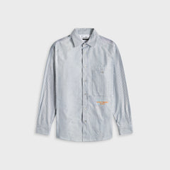 Stone Island Striped Oxford Cotton Marina Shirt - Blue Marine | Kith Blue Marine