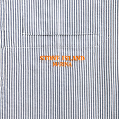 Stone Island Striped Oxford Cotton Marina Shirt - Blue Marine | Kith Blue Marine