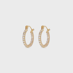 Crystal Haze Serena Small Hoops - Clear | Kith Clear