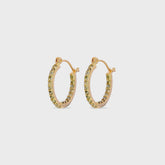 Crystal Haze Serena Small Hoops - Olive | Kith Olive
