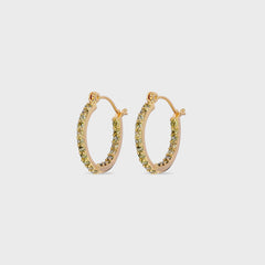 Crystal Haze Serena Small Hoops - Olive | Kith Olive