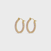 Crystal Haze Serena Small Hoops - Pink | Kith Pink