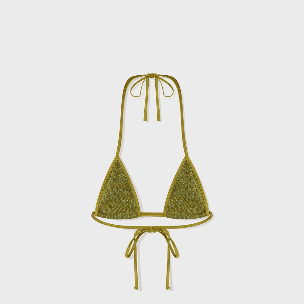 Asta Resort Lio Bikini Top - Olive Oil Sequin | Kith Olive Oil Sequin