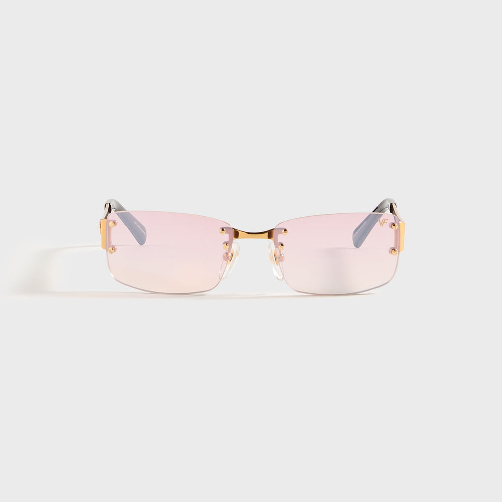Vintage Frames Infamous Rimless Drill Mount 24KT - Gold / Nickel Pink | Kith Gold / Nickel Pink