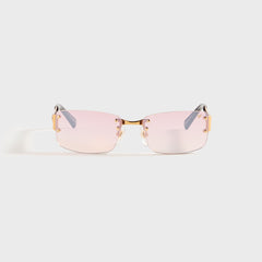 Vintage Frames Infamous Rimless Drill Mount 24KT - Gold / Nickel Pink | Kith Gold / Nickel Pink