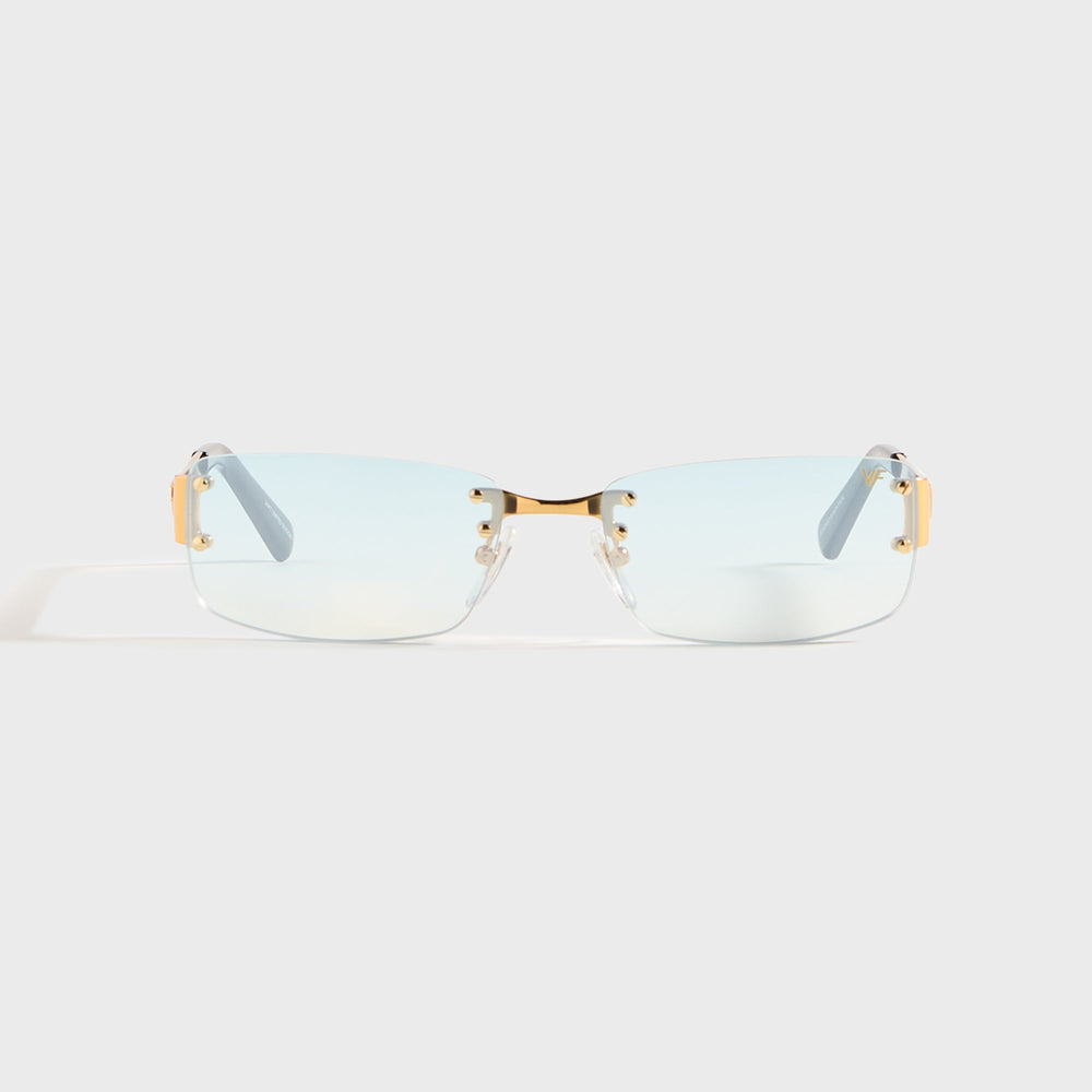 Vintage Frames Infamous Rimless Drill Mount 24KT - Gold / Tiffany Blue | Kith Gold / Tiffany Blue