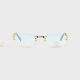 Vintage Frames Infamous Rimless Drill Mount 24KT - Gold / Tiffany Blue | Kith Gold / Tiffany Blue