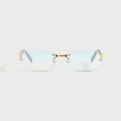 Vintage Frames Infamous Rimless Drill Mount 24KT - Gold / Tiffany Blue | Kith Gold / Tiffany Blue