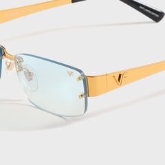 Vintage Frames Infamous Rimless Drill Mount 24KT - Gold / Tiffany Blue | Kith Gold / Tiffany Blue