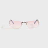 Vintage Frames Infamous Rimless Drill Mount 24KT - White Gold / Nickel | Kith White Gold / Nickel Pink Gradient