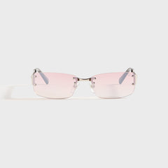 Vintage Frames Infamous Rimless Drill Mount 24KT - White Gold / Nickel | Kith White Gold / Nickel Pink Gradient