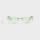 Vintage Frames Infamous Rimless Drill Mount 24KT - White Gold / Powder | Kith White Gold / Powder Green Gradient