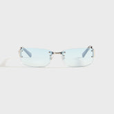 Vintage Frames Infamous Rimless Drill Mount 24KT - White Gold / Tiffan | Kith White Gold / Tiffany Blue Gradient