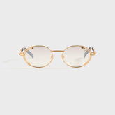 Vintage Frames Knowledge 24KT - Yellow Gold / Brown Smoke Gradient | Kith Yellow Gold / Brown Smoke Gradient