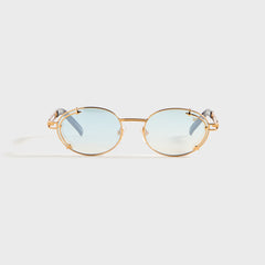 Vintage Frames Knowledge 24KT - Yellow Gold / Tiffany Blue | Kith Yellow Gold / Tiffany Blue