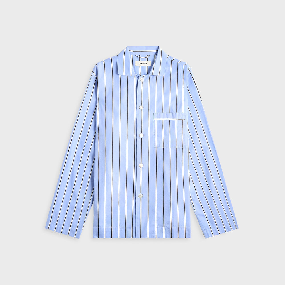 Tekla Cotton Poplin Pyjama Shirt - Bassett Stripes | Kith Bassett Stripes