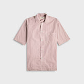 Tekla Poplin Short Sleeve Pyjamas Shirt - Skipper Stripes | Kith Skipper Stripes