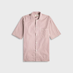 Tekla Poplin Short Sleeve Pyjamas Shirt - Skipper Stripes | Kith Skipper Stripes