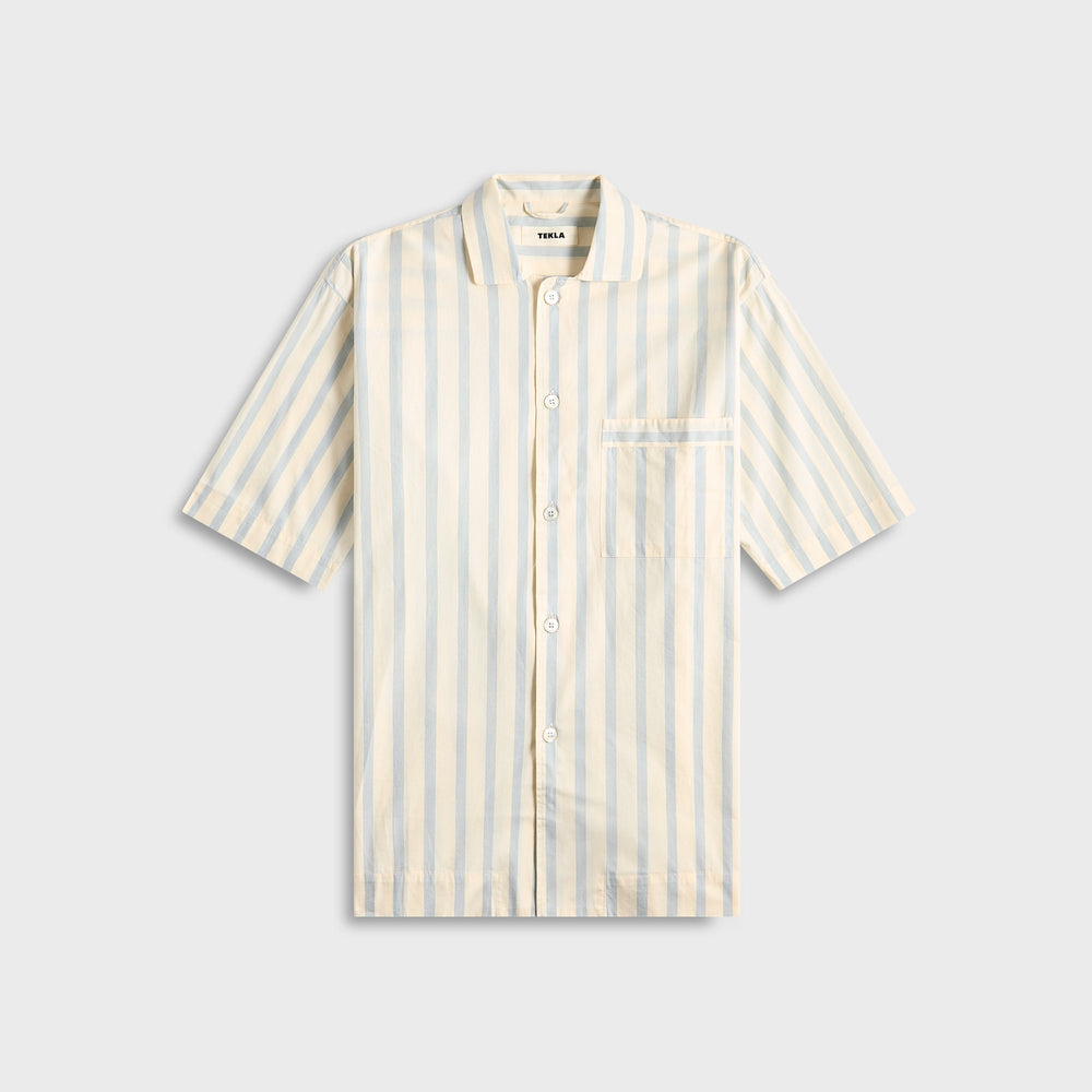 Tekla Poplin Pyjamas Short Sleeve Shirt - Needle Stipes | Kith Needle Stipes