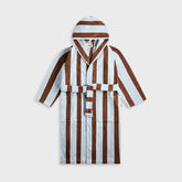 Tekla Hooded Bathrobe - Cocoa Stripes | Kith Cocoa Stripes