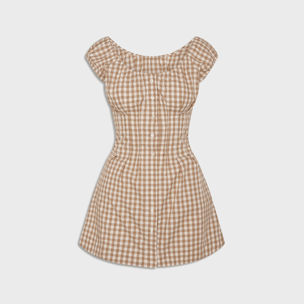Frankies Bikinis x Bella Hadid Mustang Poplin Mini Dress - Rodeo Gingh | Kith Rodeo Gingham