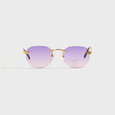 Vintage Frames Detroit Player Rimless Drill Mount 24KT - Gold / Purple | Kith Gold / Purple Gradient