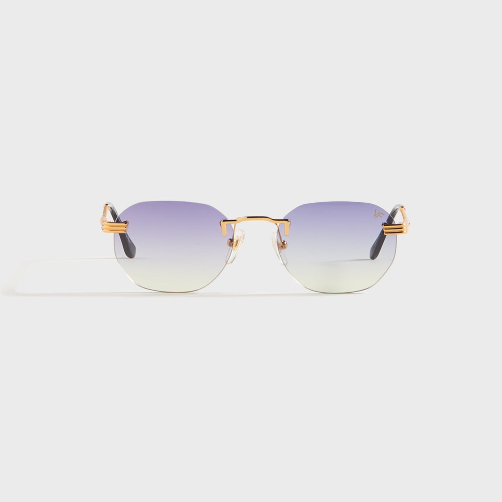 Vintage Frames Detroit Player Rimless Drill Mount 24KT - Gold Grape / | Kith Gold Grape / Yellow Gradient