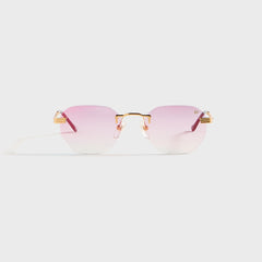 Vintage Frames Detroit Player Rimless Drill Mount 24KT - Gold / Grape | Kith Gold / Grape Pop