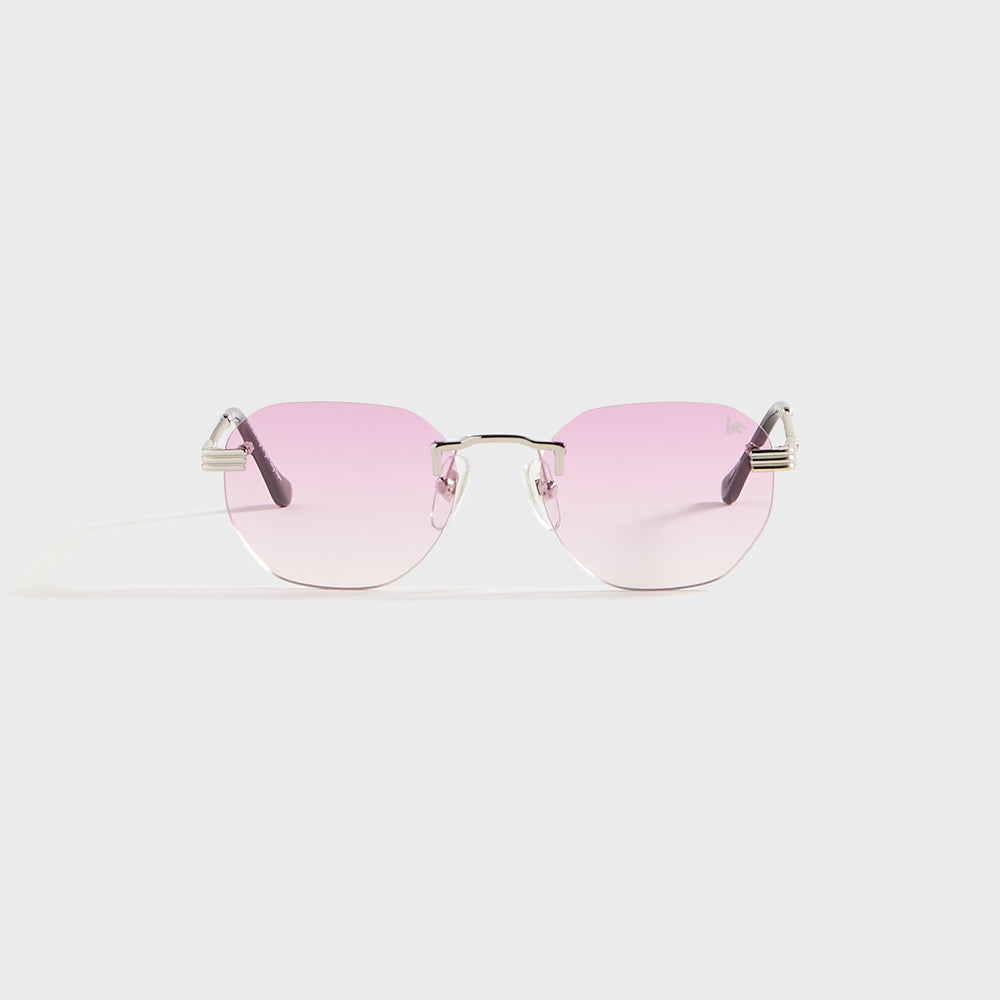 Vintage Frames Detroit Player Rimless Drill Mount 24KT - White Gold / | Kith White Gold / Gum Drop