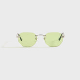 Vintage Frames Detroit Player Rimless Drill Mount 24KT - White Gold / | Kith White Gold / Lime Green