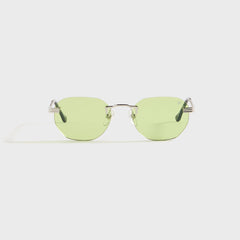 Vintage Frames Detroit Player Rimless Drill Mount 24KT - White Gold / | Kith White Gold / Lime Green