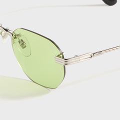 Vintage Frames Detroit Player Rimless Drill Mount 24KT - White Gold / | Kith White Gold / Lime Green