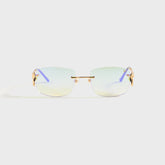 Vintage Frames Flamingo 24KT - Yellow Gold / Powder Green Flash Purple | Kith Yellow Gold / Powder Green Flash Purple