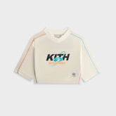 Kith Kids NY to the World Unisphere Faille Crop Jersey - Sandrift | Kith Sandrift