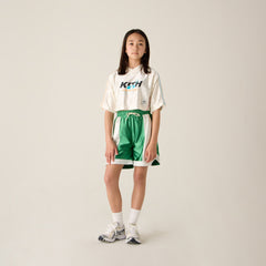 Kith Kids NY to the World Unisphere Faille Crop Jersey - Sandrift | Kith Sandrift
