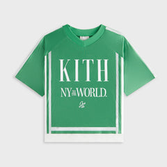 Kith Kids NY to the World Faille Leon Jersey - Parrot | Kith Parrot