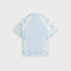 Kith Kids Patchwork Linden Quarter Zip Polo - Larimar | Kith Larimar