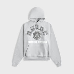 Rhude French Riviera Patch Hoodie - Heather Gray | Kith Heather Gray
