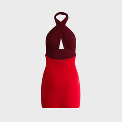 Norma Kamali Cross Halter Pickleball Dress - Tiger Red | Kith Tiger Red