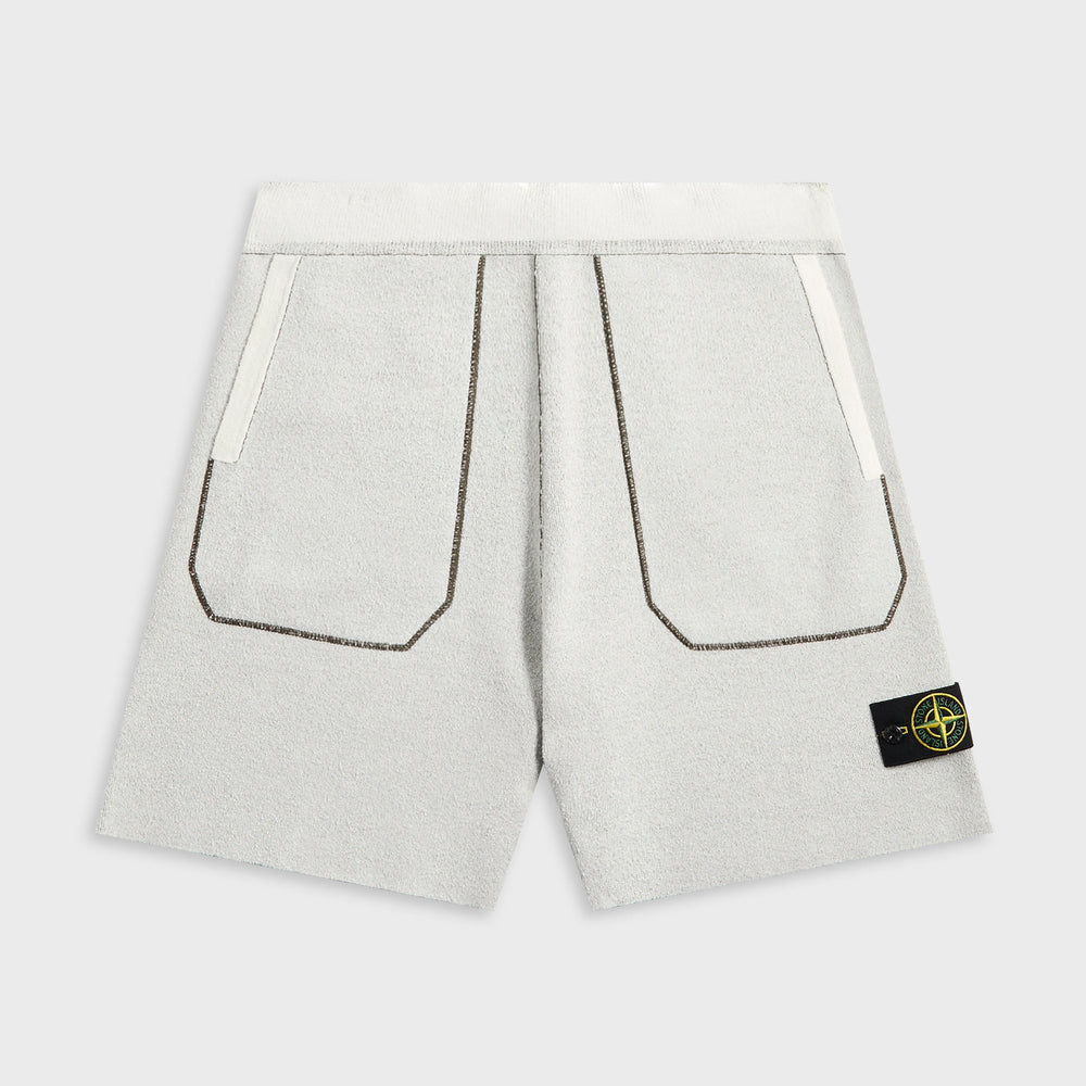 Stone Island Double Face Bi-Color Cotton Nylon Shorts - Ivory | Kith Ivory