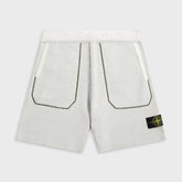 Stone Island Double Face Bi-Color Cotton Nylon Shorts - Ivory | Kith Ivory
