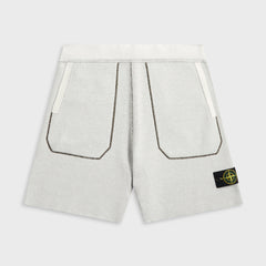 Stone Island Double Face Bi-Color Cotton Nylon Shorts - Ivory | Kith Ivory