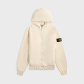 Stone Island Malfile Fleece Garment Dyed Old Effect Zip Hoodie - Biege | Kith Biege