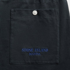 Stone Island Combed Organic Cotton Short - Navy | Kith Navy