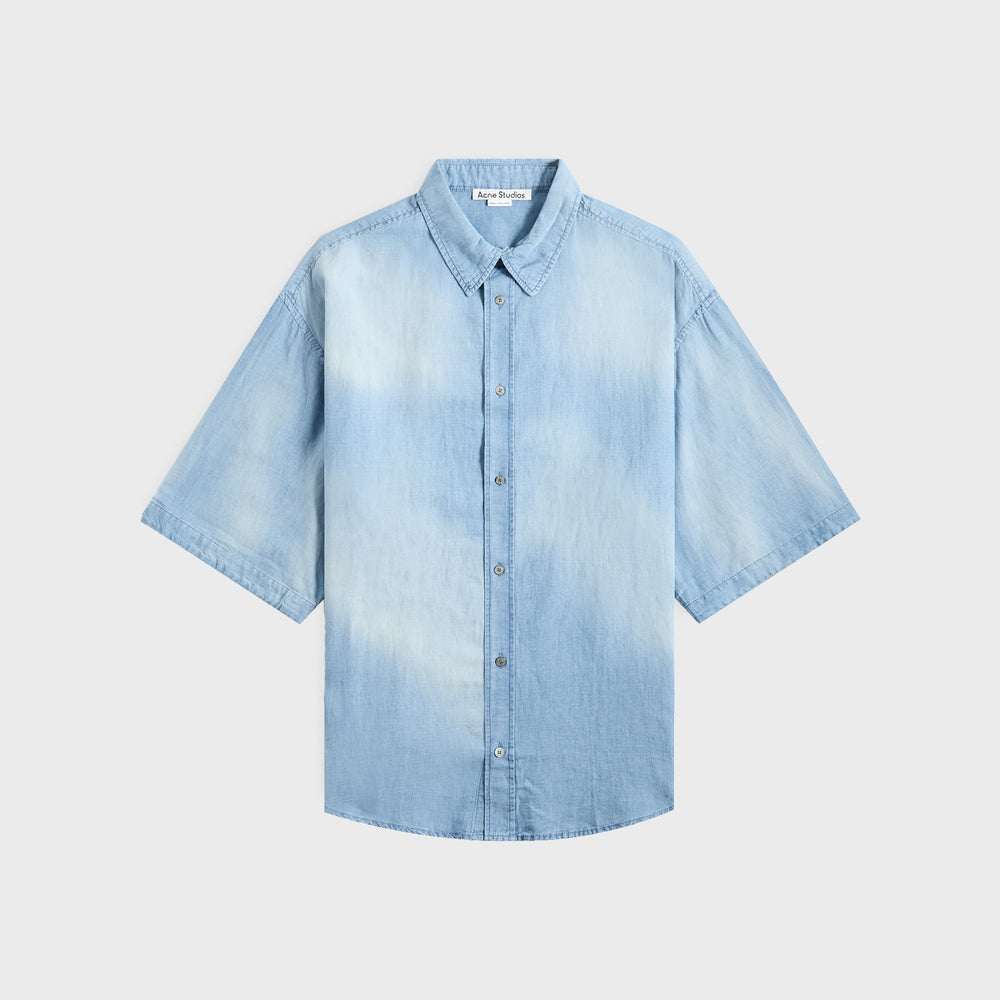 Acne Studios Short Sleeve Shirt - Mid Blue | Kith Mid Blue