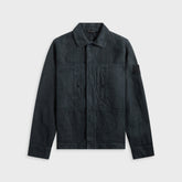 Stone Island Diagonal Linen Garment Dyed Ghost Piece - Navy Blue | Kith Navy Blue