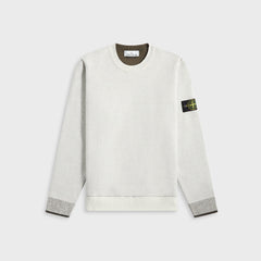 Stone Island Double Face Bi-Color Cotton Nylon Crewneck - Ivory | Kith Ivory